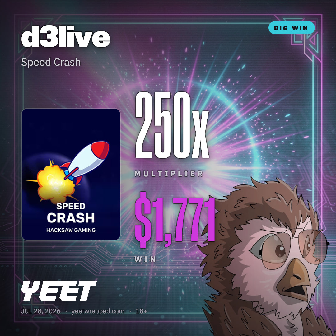 d3live hit 250x on Speed Crash