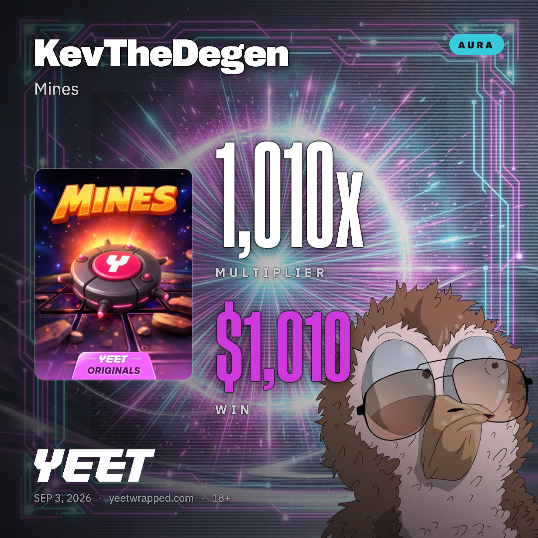 KevTheDegen hit 1,010x on Mines