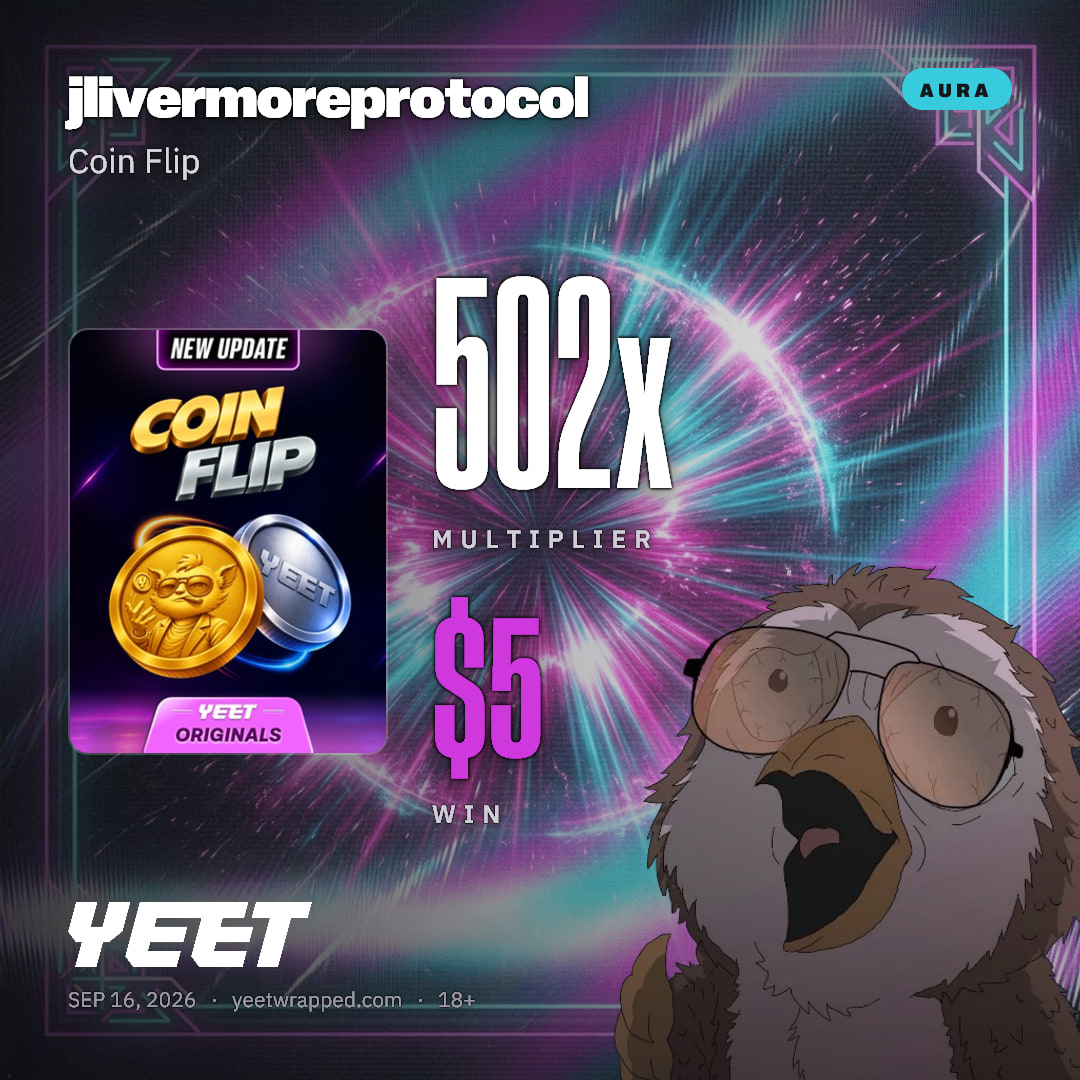 jlivermoreprotocol hit 501.8x on Coin Flip