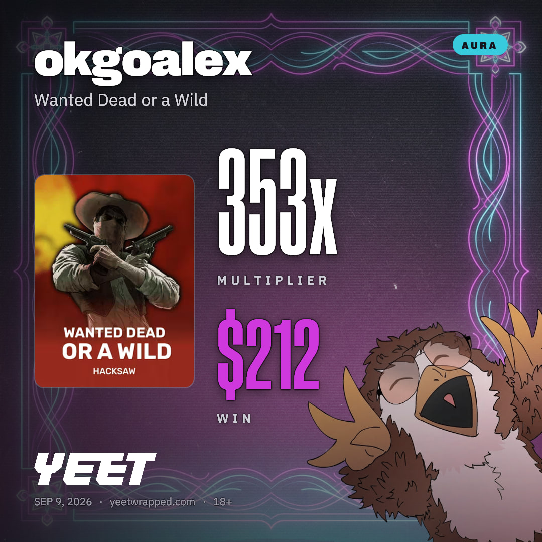 okgoalex hit 352.6x on Wanted Dead or a Wild
