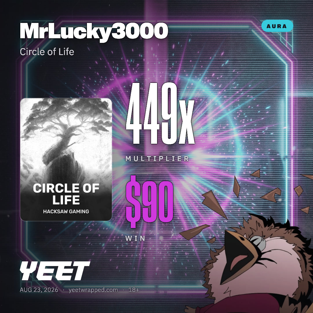 MrLucky3000 hit 448.8x on Circle of Life