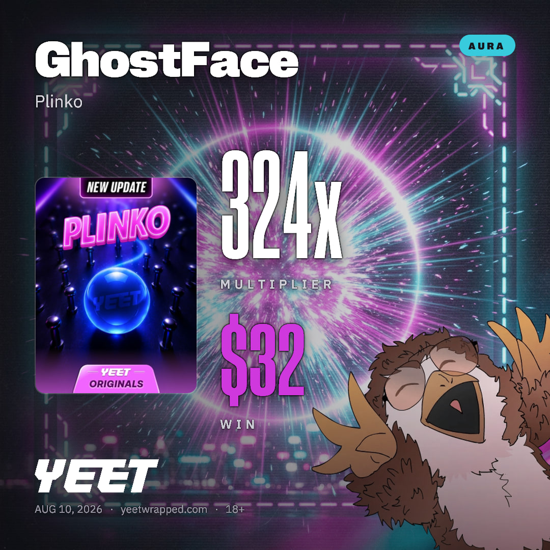 GhostFace hit 324x on Plinko