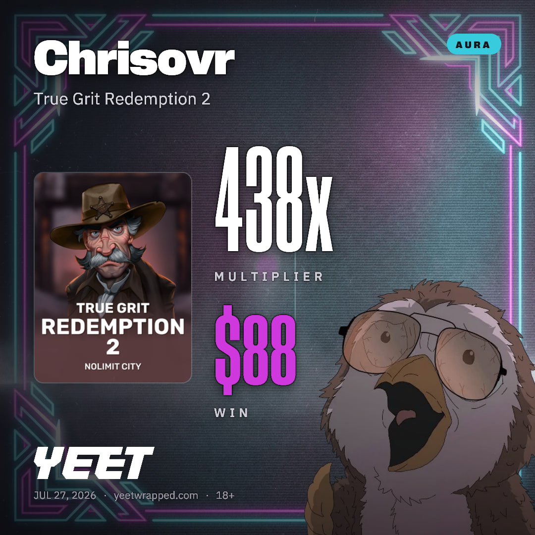 Chrisovr hit 438.4x on True Grit Redemption 2
