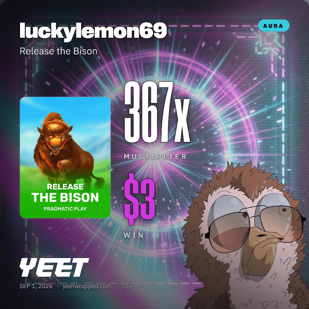 luckylemon69 hit 366.9x on Release the Bison