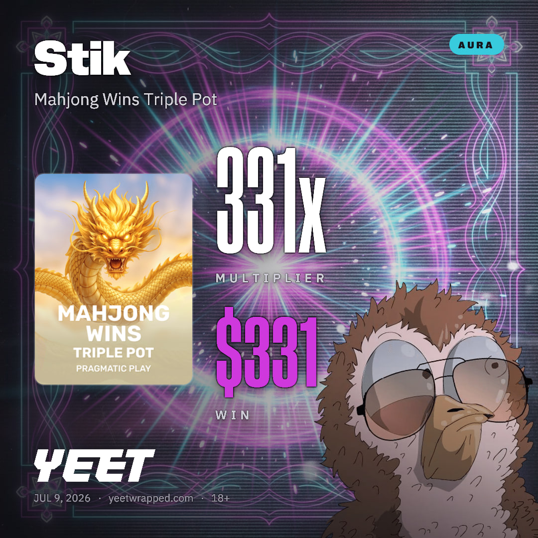 Stik hit 330.9x on Mahjong Wins Triple Pot
