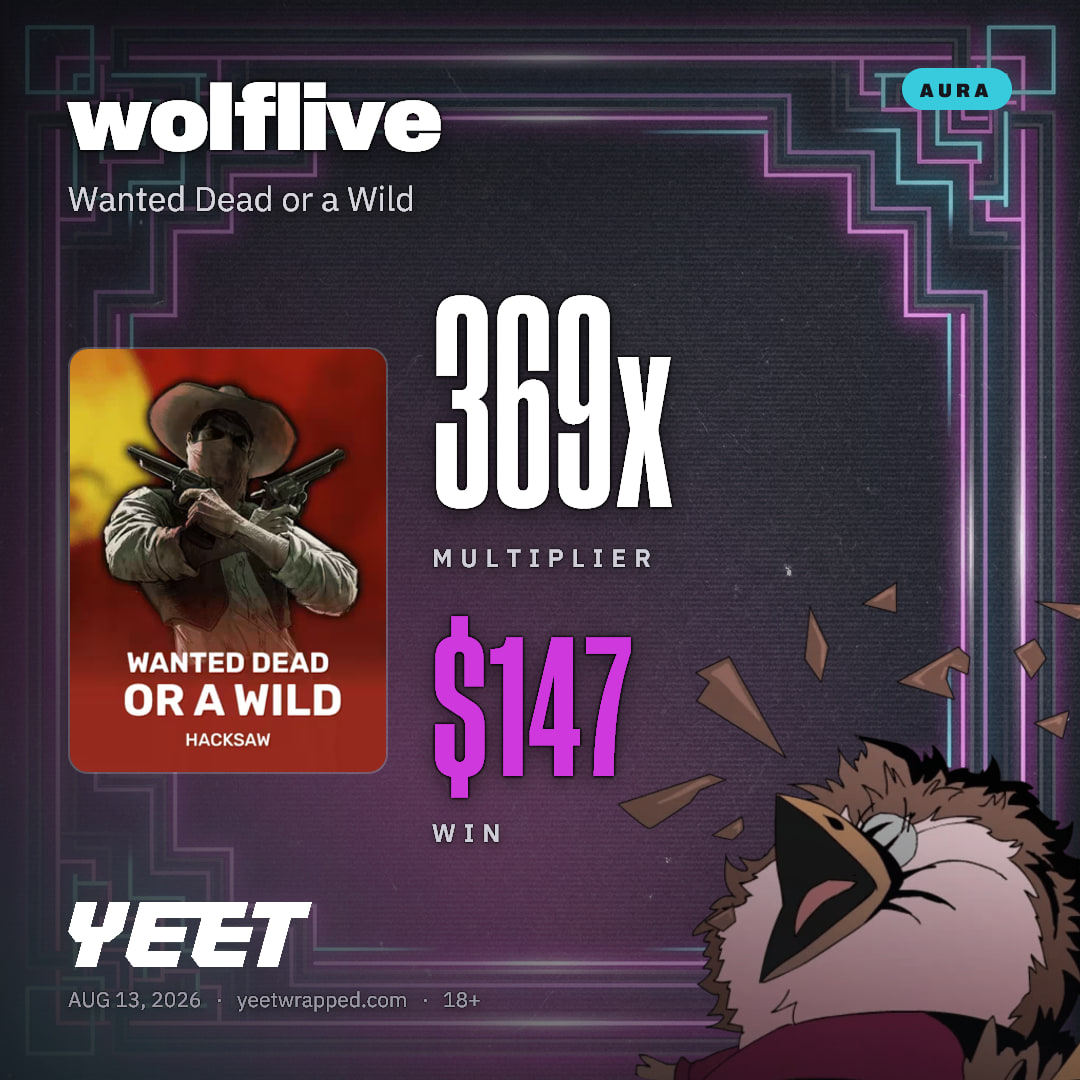 wolflive hit 368.5x on Wanted Dead or a Wild