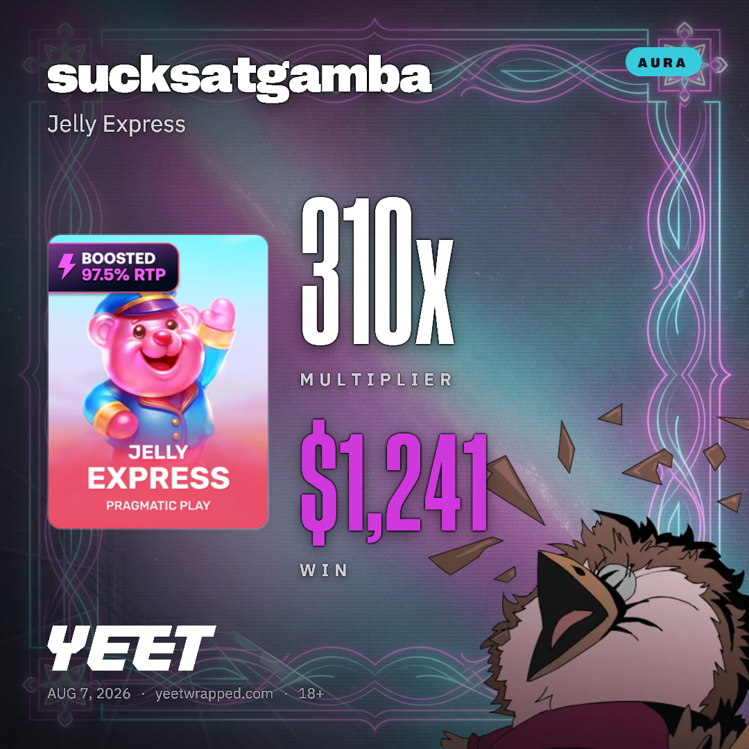 sucksatgamba hit 310.1x on Jelly Express