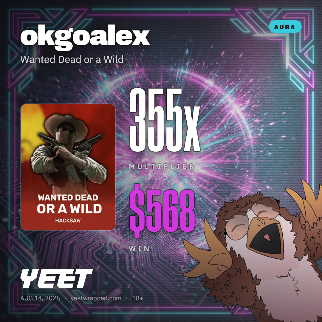 okgoalex hit 354.7x on Wanted Dead or a Wild
