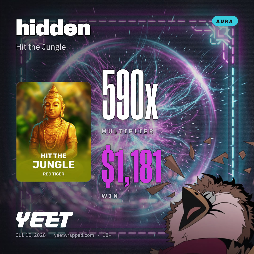 hidden hit 590.5x on Hit the Jungle