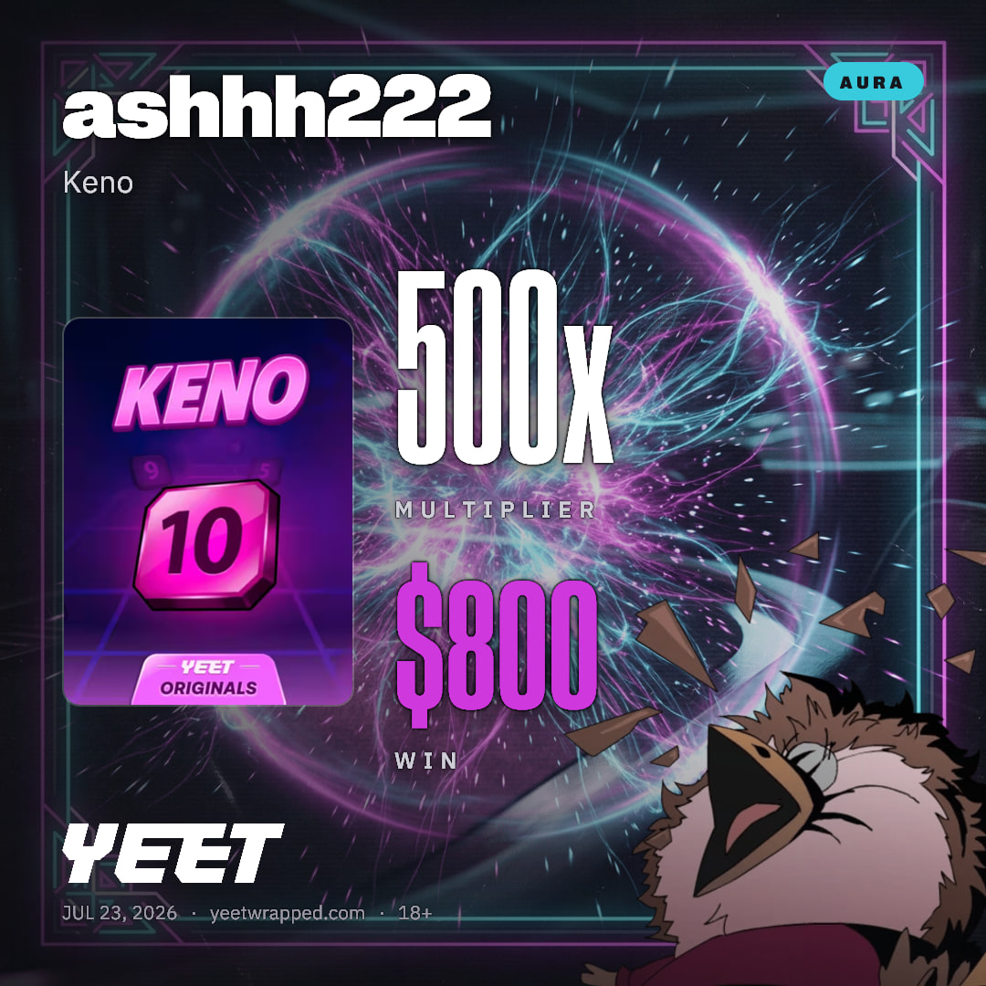 ashhh222 hit 500x on Keno