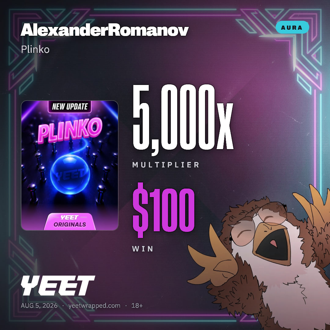 AlexanderRomanov hit 5,000x on Plinko