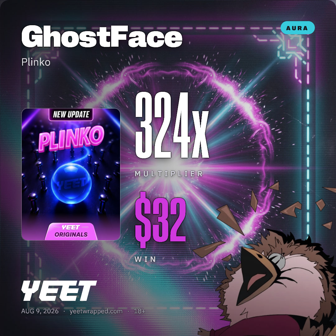 GhostFace hit 324x on Plinko