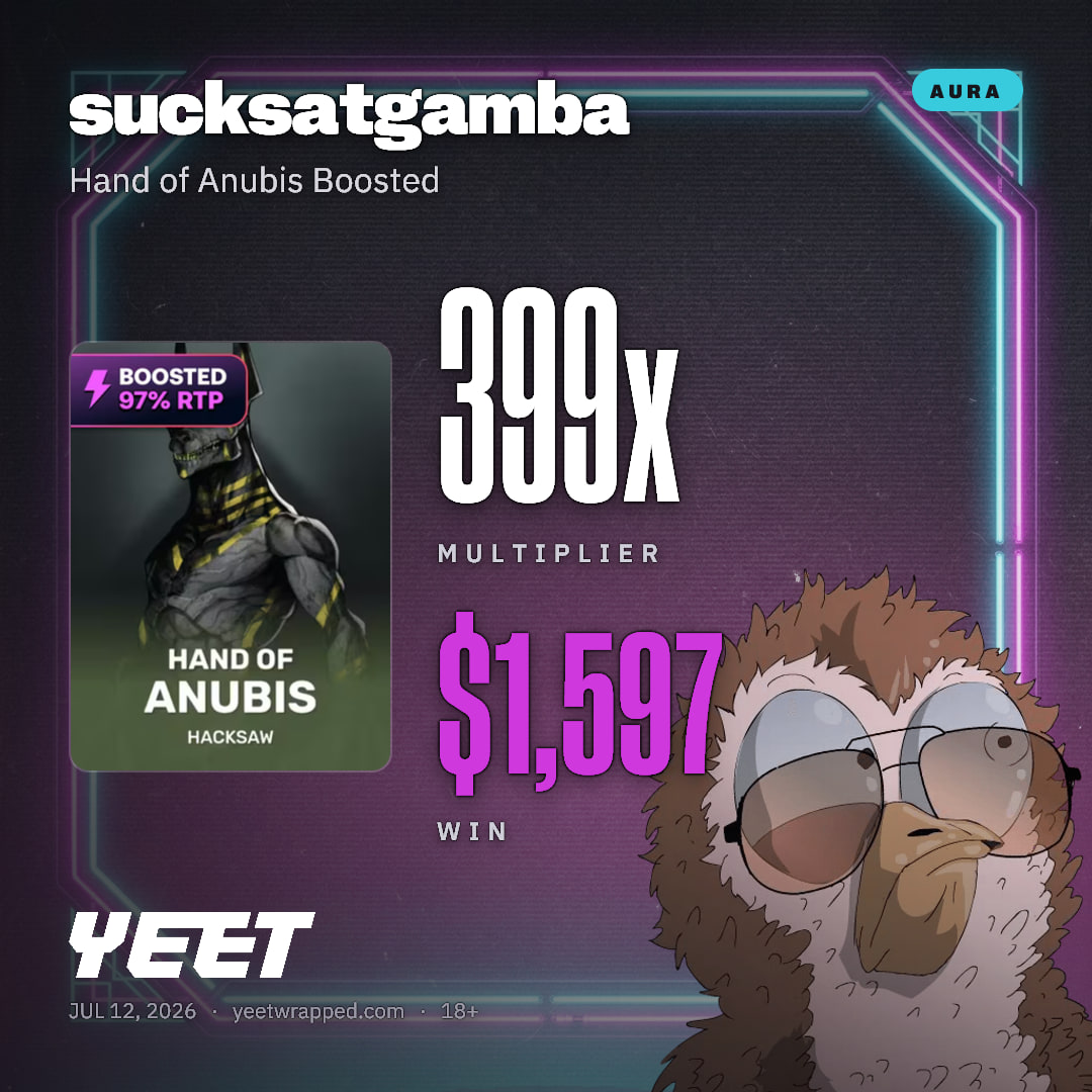 sucksatgamba hit 399.2x on Hand of Anubis Boosted