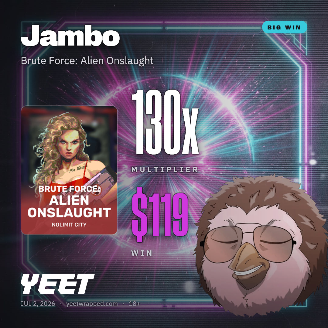 Jambo hit 129.5x on Brute Force: Alien Onslaught