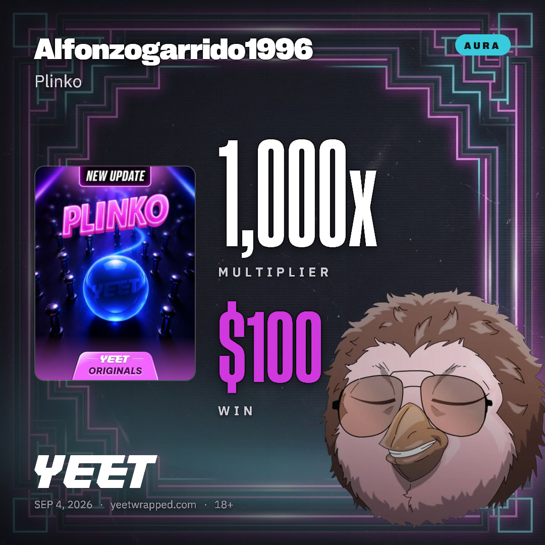 Alfonzogarrido1996 hit 1,000x on Plinko