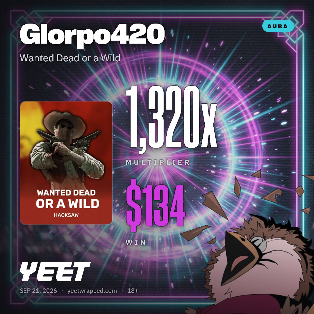 Glorpo420 hit 1,320x on Wanted Dead or a Wild