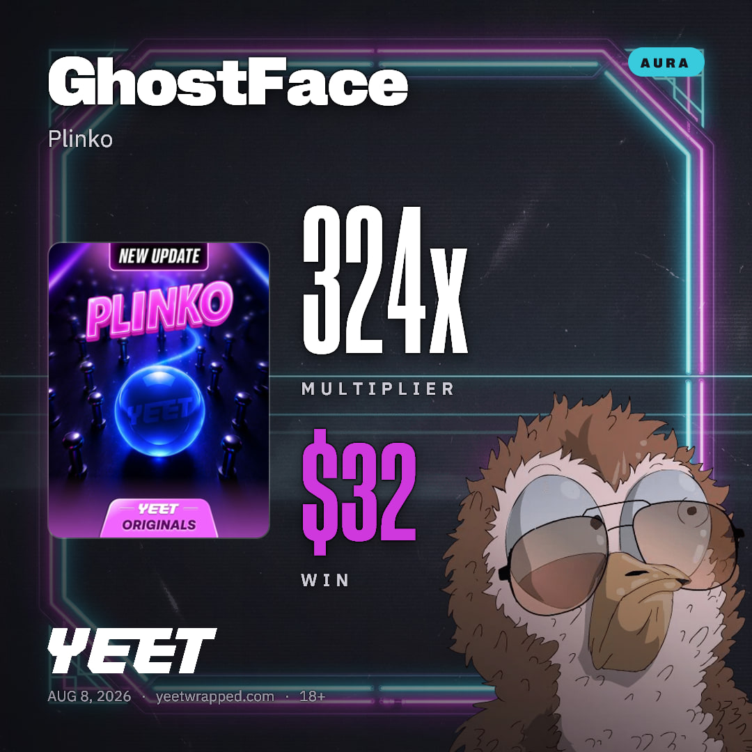 GhostFace hit 324x on Plinko