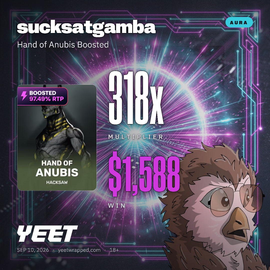 sucksatgamba hit 317.6x on Hand of Anubis Boosted