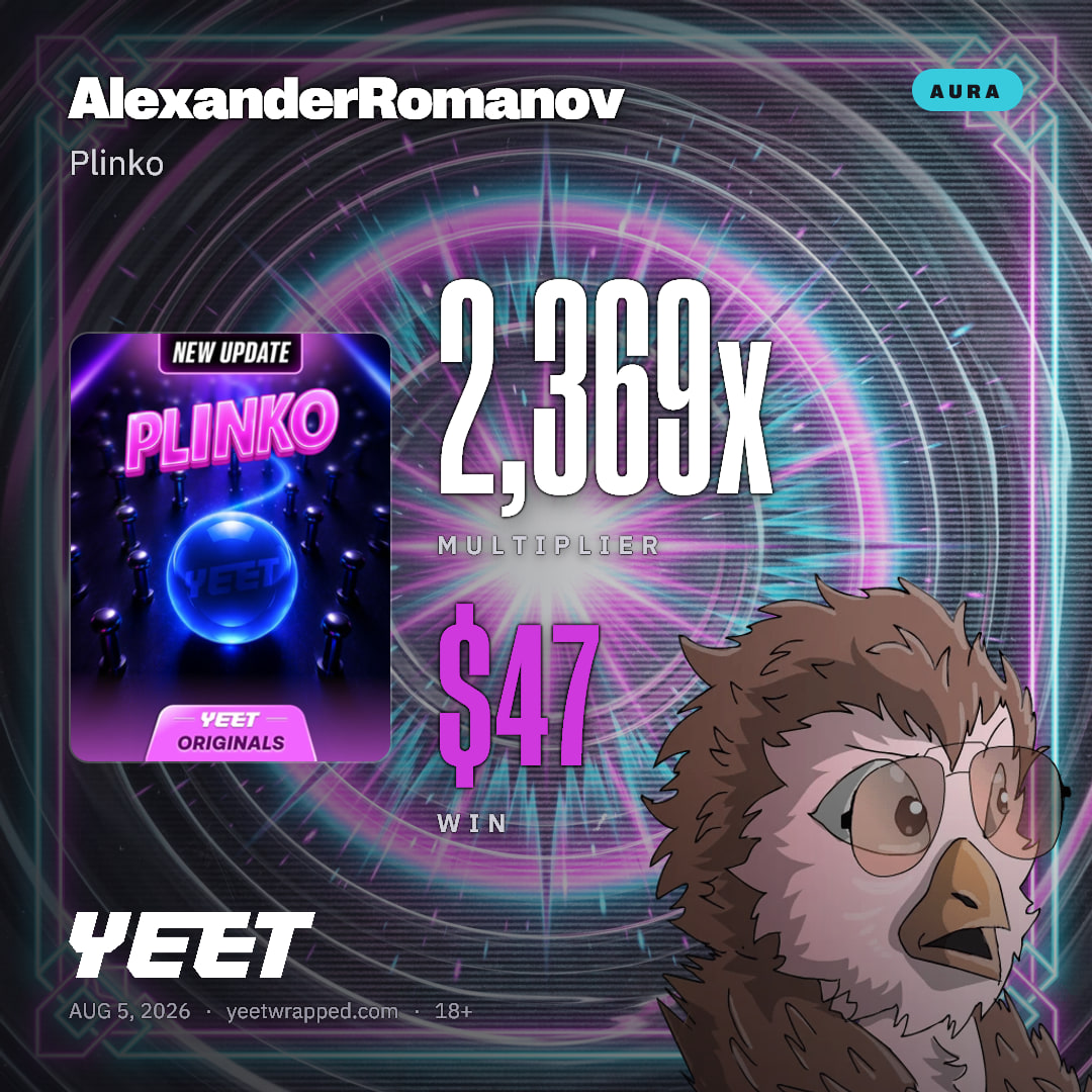 AlexanderRomanov hit 2,369x on Plinko