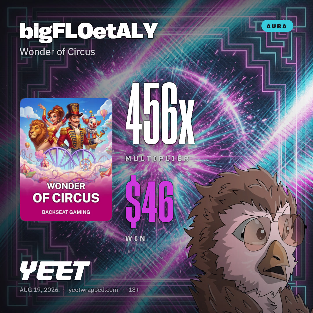 bigFLOetALY hit 455.5x on Wonder of Circus