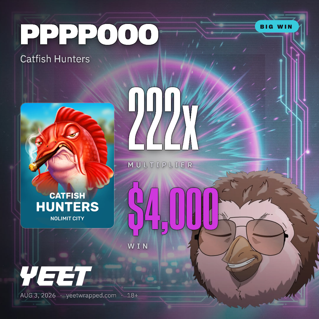 PPPPOOO hit 222.2x on Catfish Hunters
