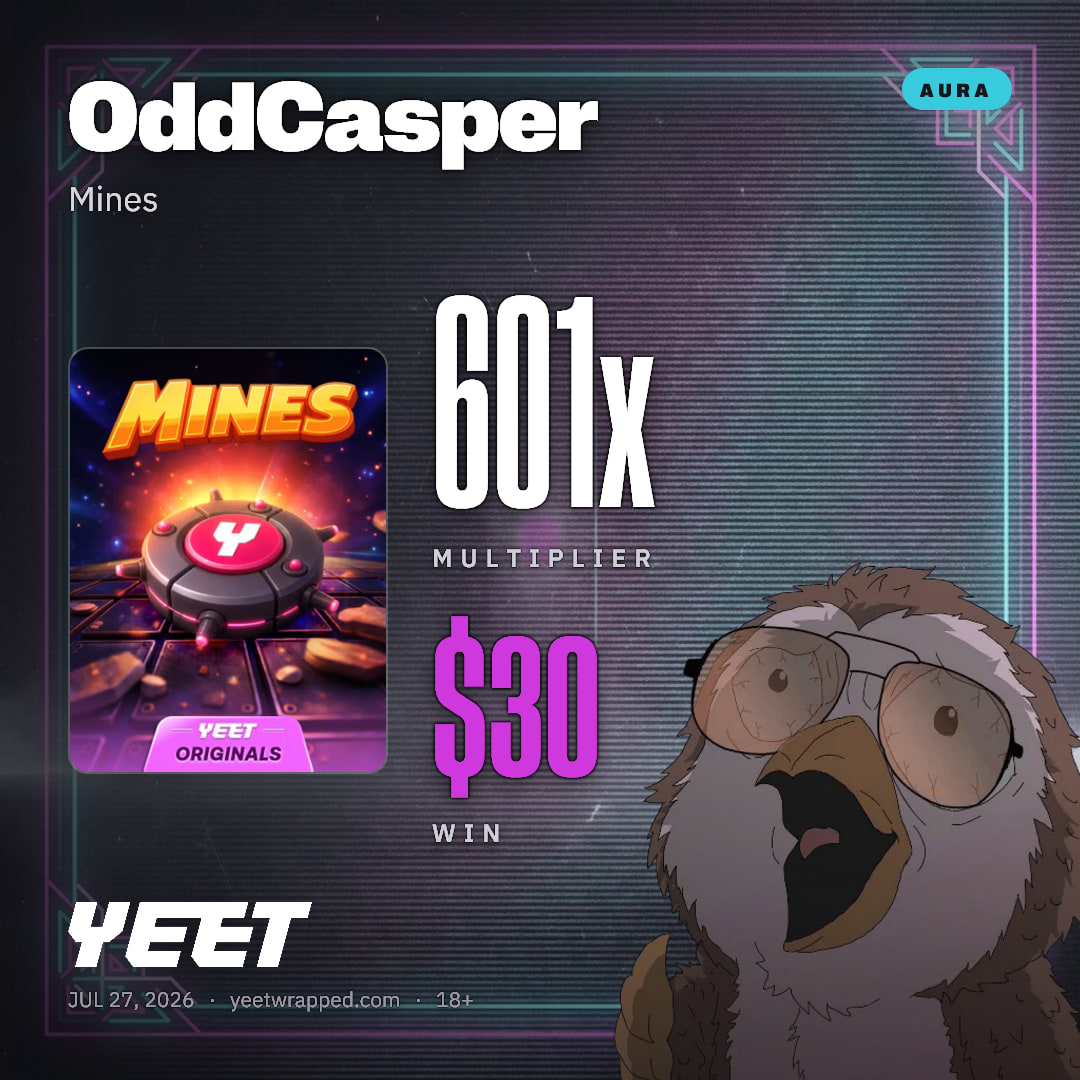 OddCasper hit 600.9x on Mines
