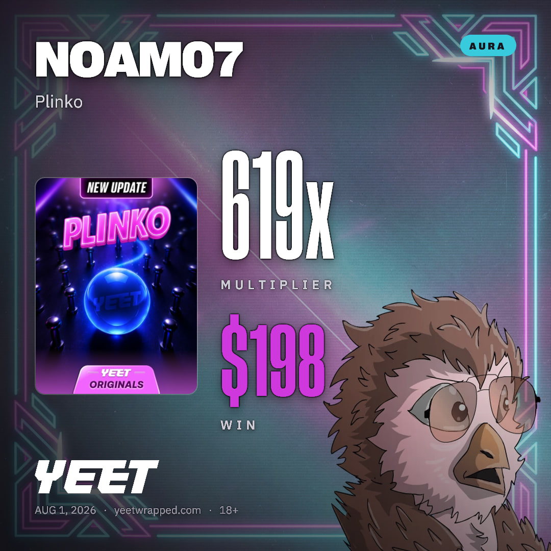 NOAM07 hit 619x on Plinko