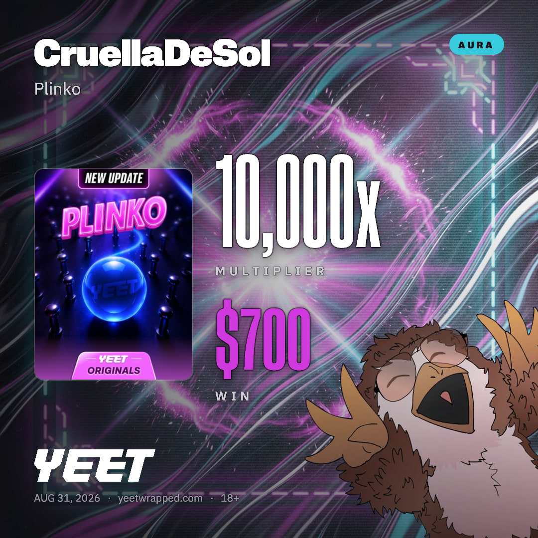 CruellaDeSol hit 10,000x on Plinko