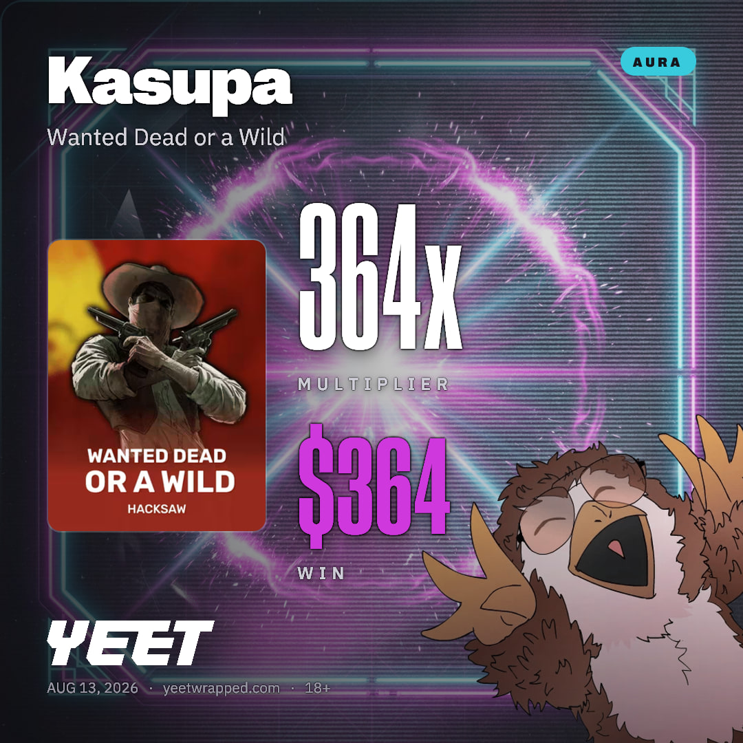 Kasupa hit 364.2x on Wanted Dead or a Wild