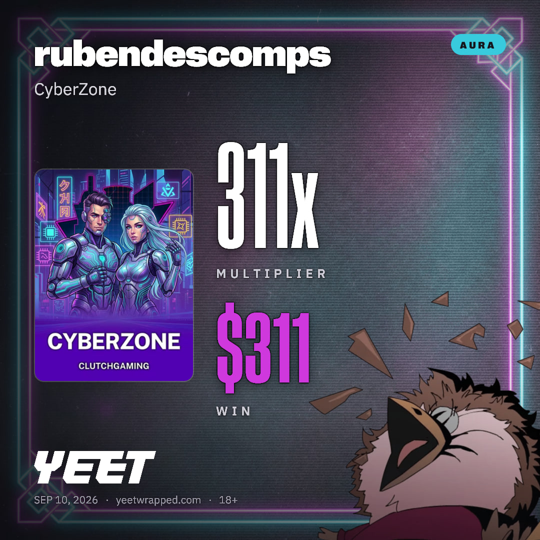 rubendescomps hit 310.5x on CyberZone