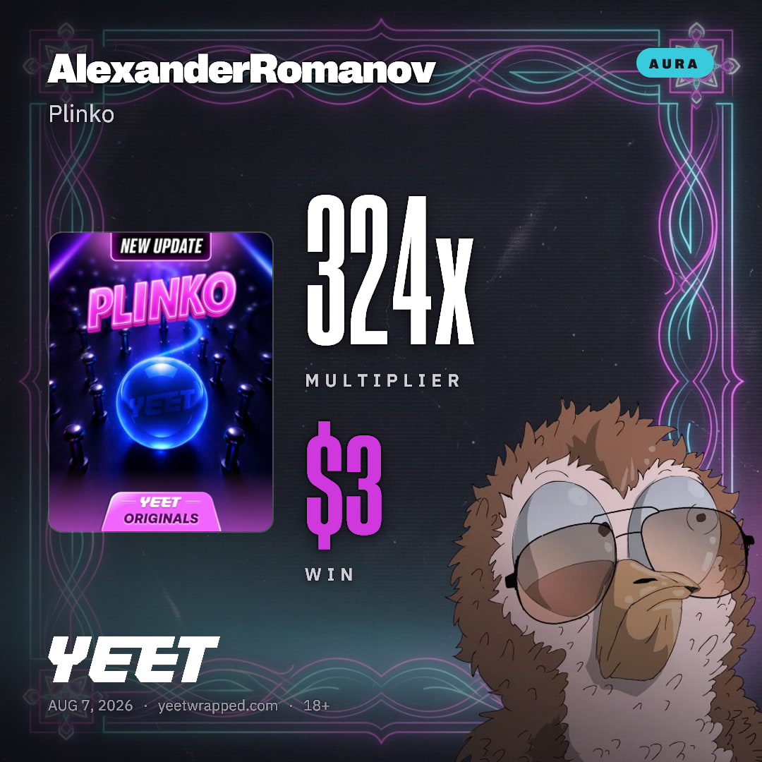 AlexanderRomanov hit 324x on Plinko