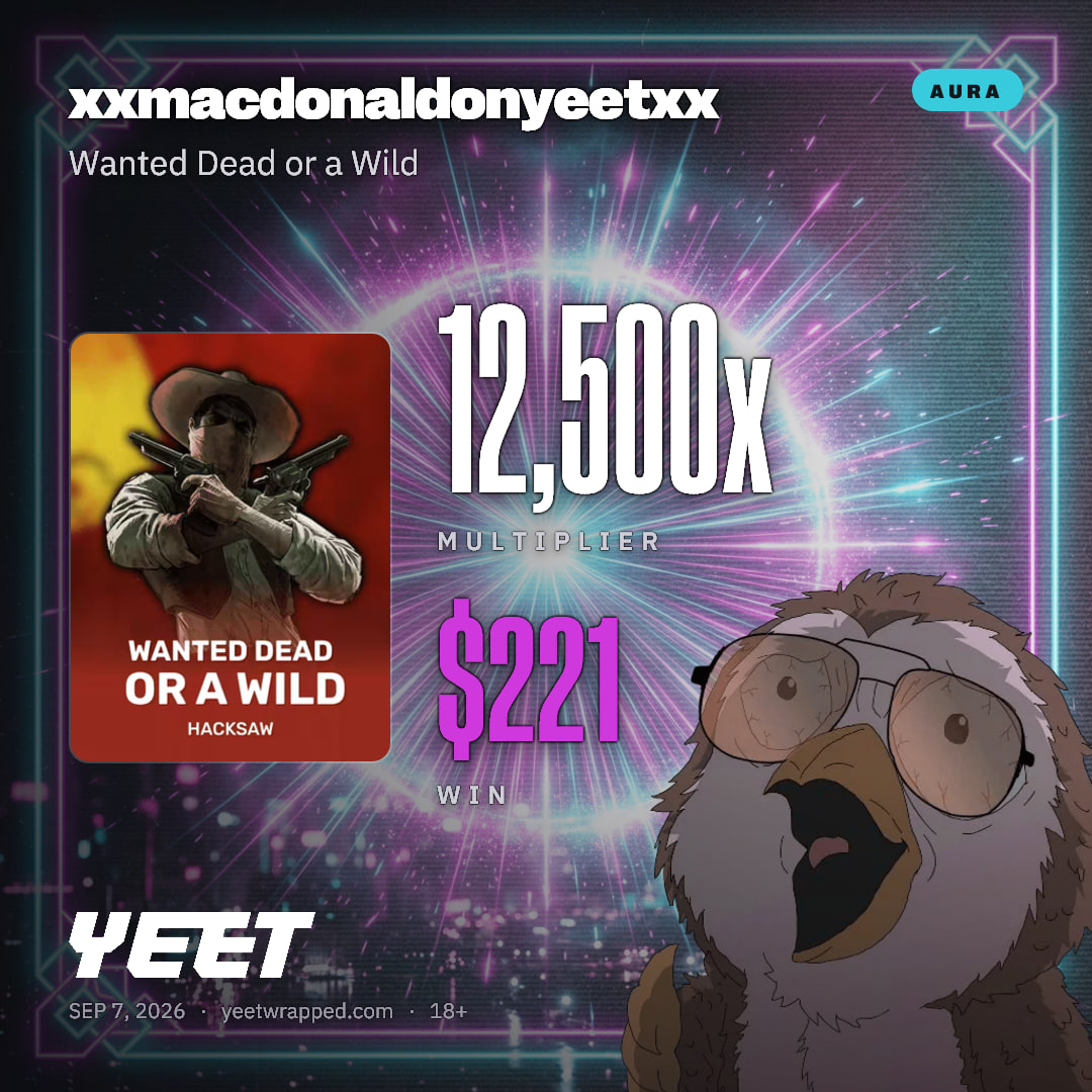 xxmacdonaldonyeetxx hit 12,500x on Wanted Dead or a Wild