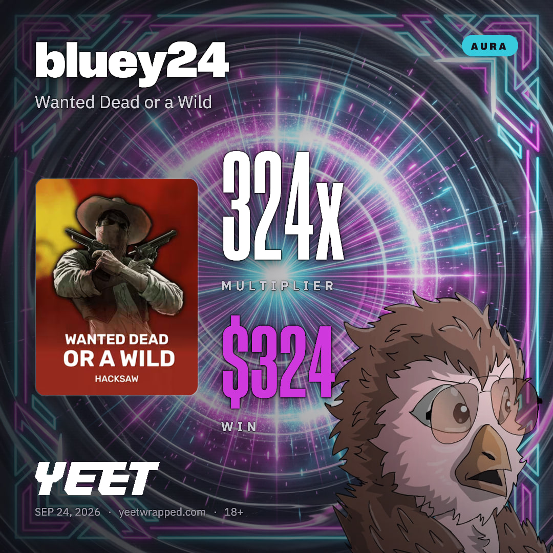bluey24 hit 323.6x on Wanted Dead or a Wild