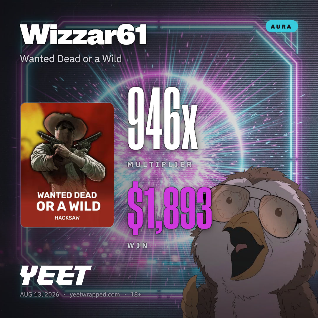 Wizzar61 hit 946.3x on Wanted Dead or a Wild