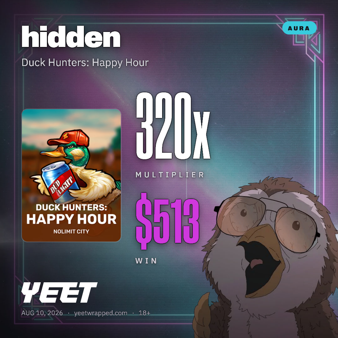 hidden hit 320.4x on Duck Hunters: Happy Hour
