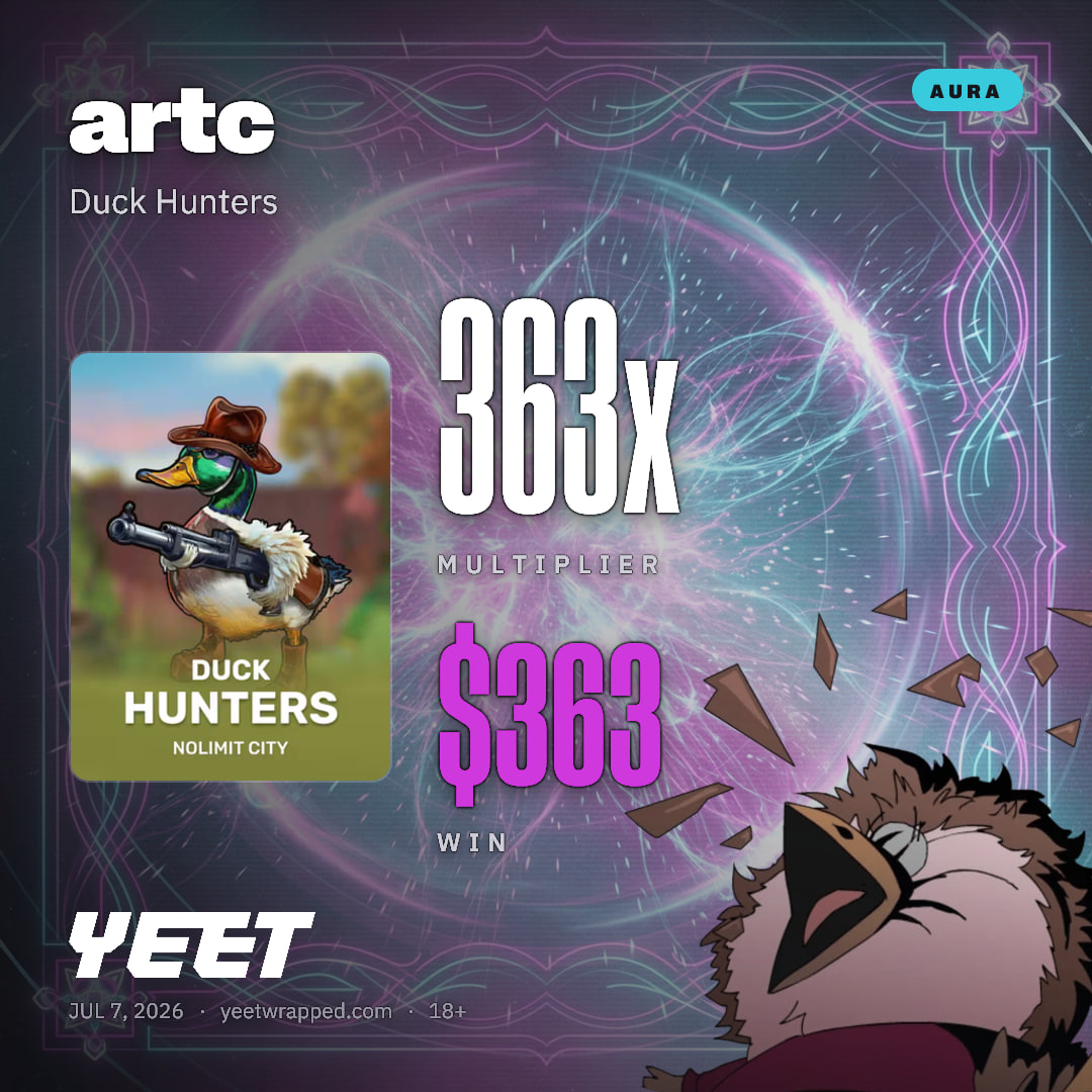 artc hit 362.7x on Duck Hunters