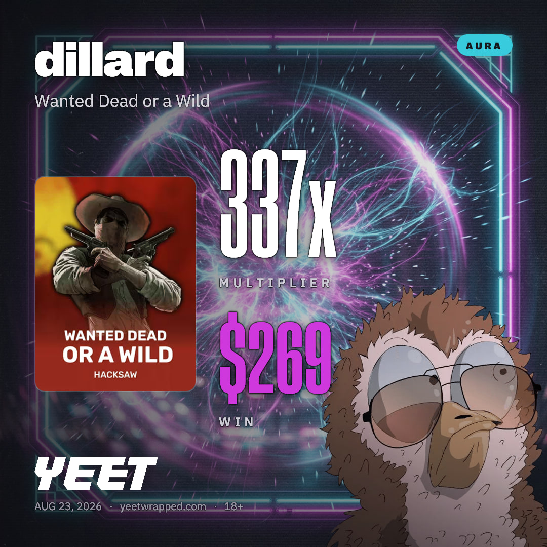 dillard hit 336.5x on Wanted Dead or a Wild