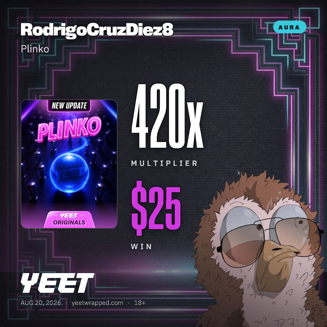 RodrigoCruzDiez8 hit 420x on Plinko