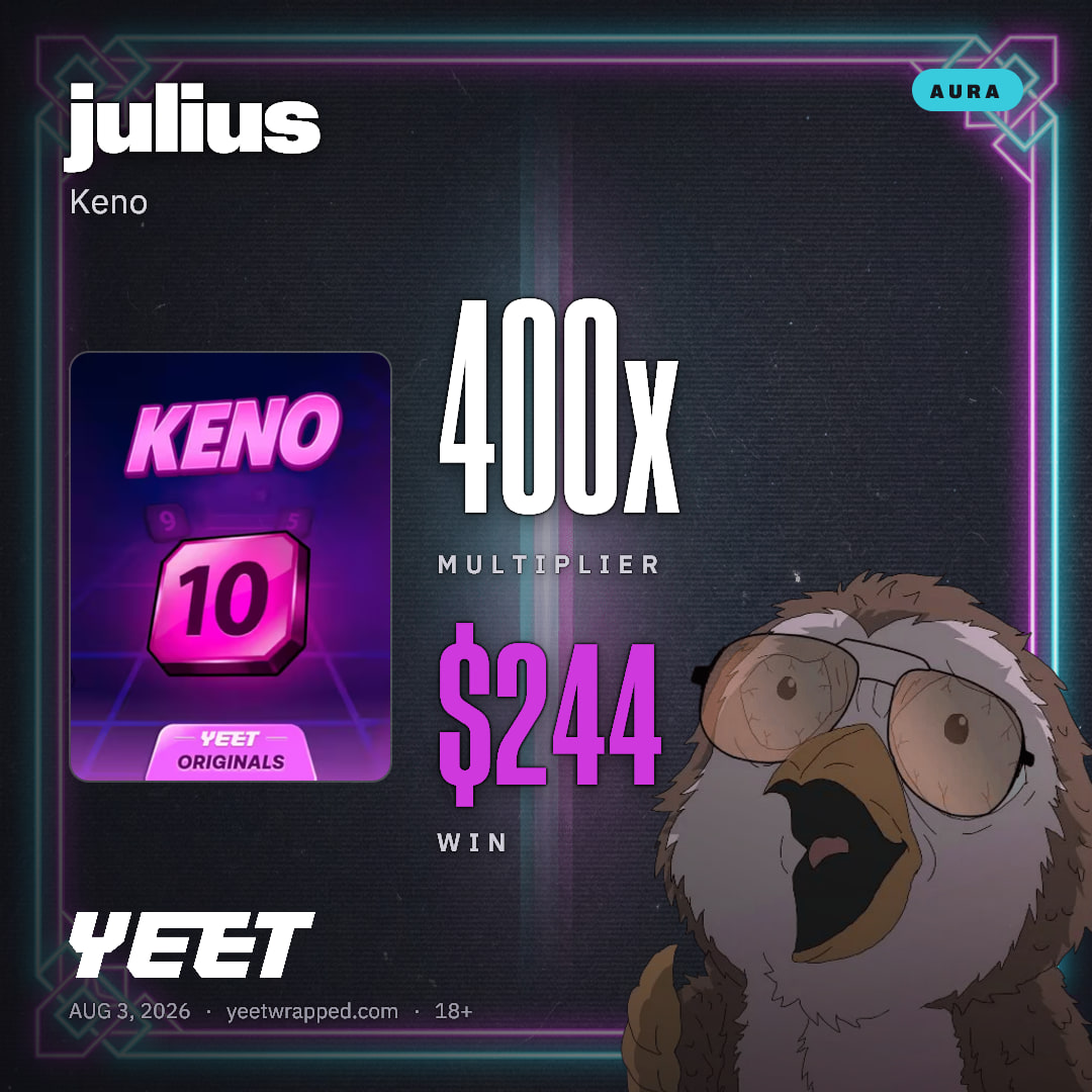 julius hit 400x on Keno