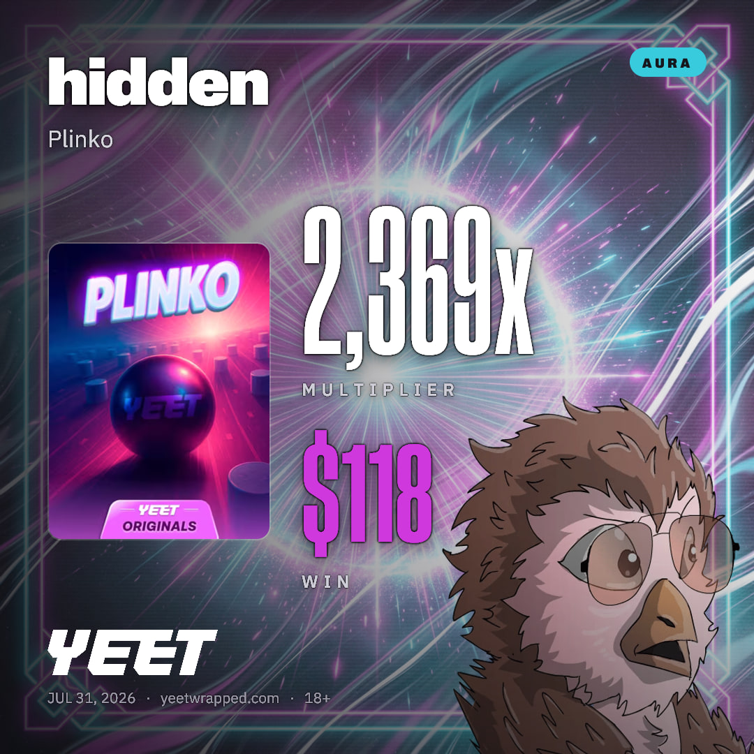 hidden hit 2,369x on Plinko