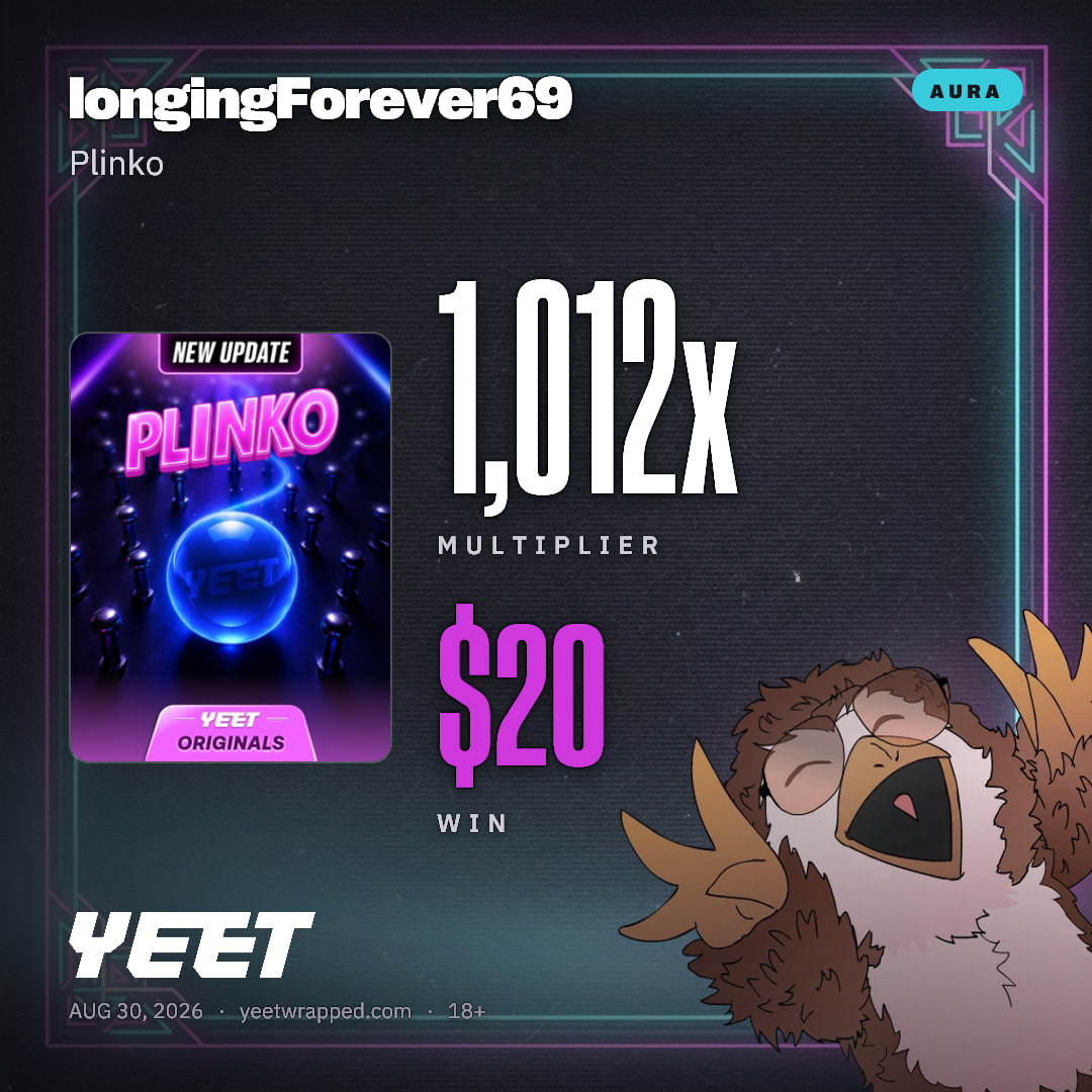 longingForever69 hit 1,012x on Plinko