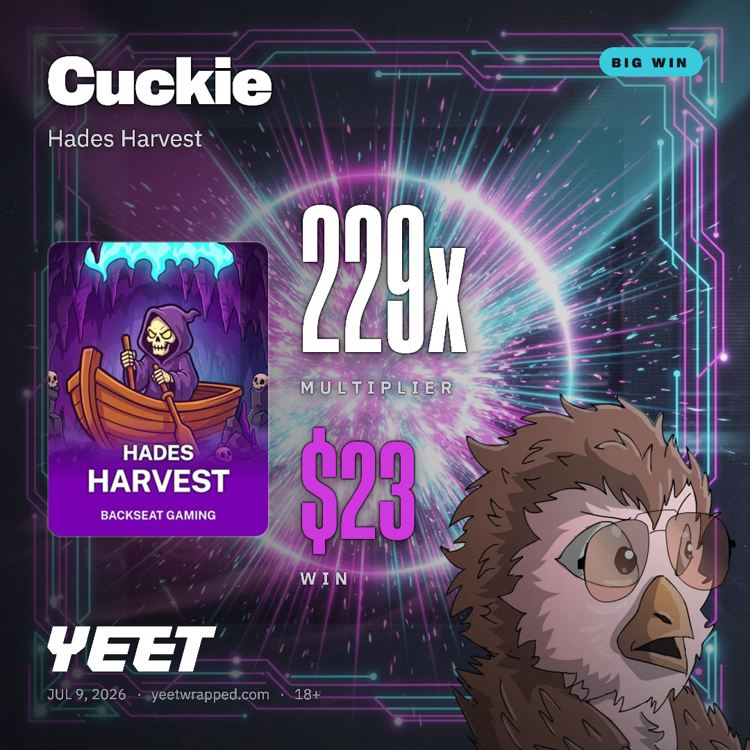 Cuckie hit 228.9x on Hades Harvest