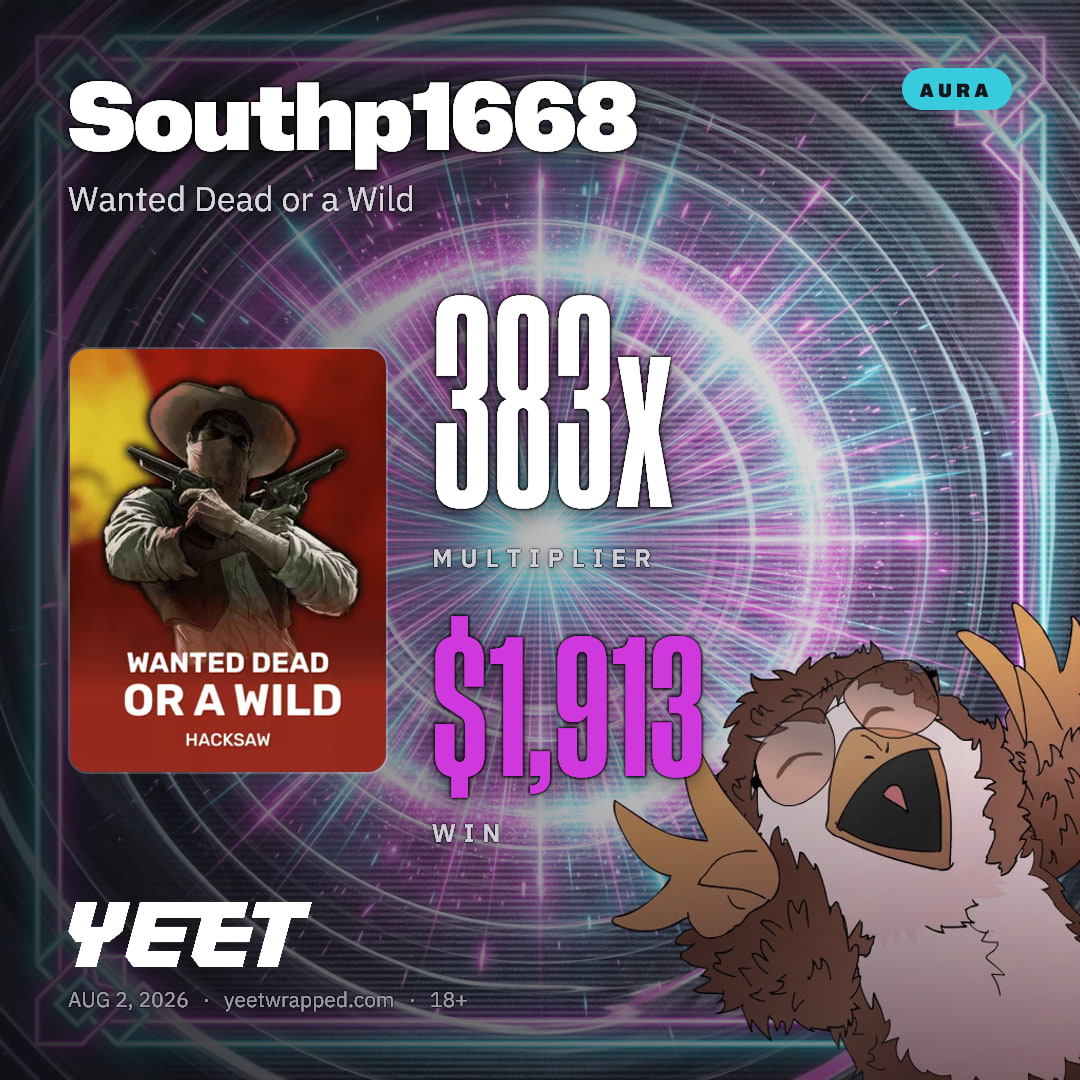 Southp1668 hit 382.5x on Wanted Dead or a Wild