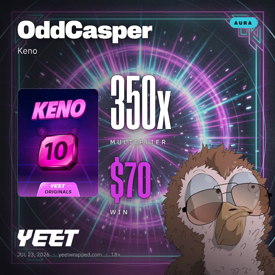 OddCasper hit 350x on Keno