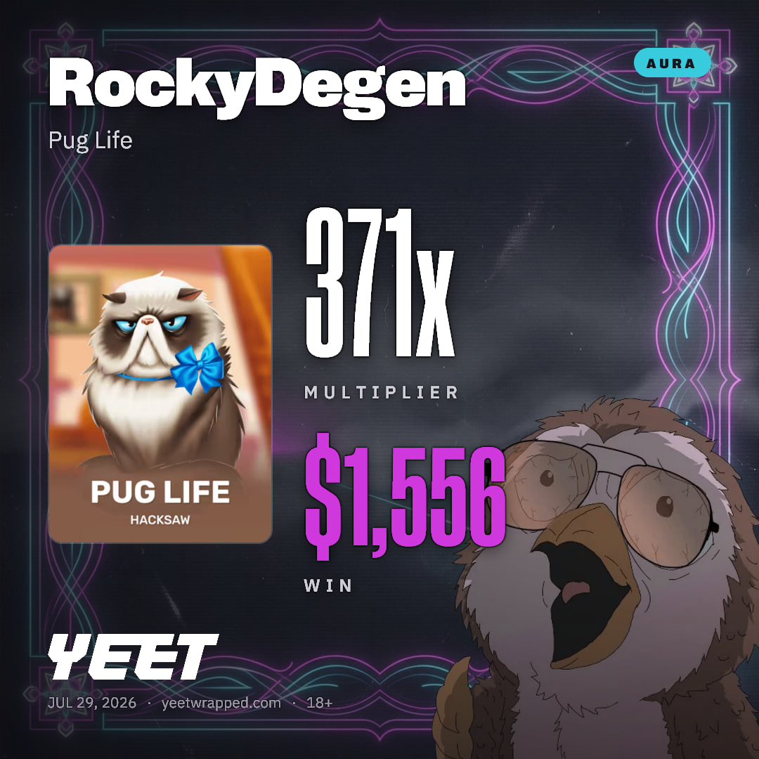 RockyDegen hit 370.5x on Pug Life