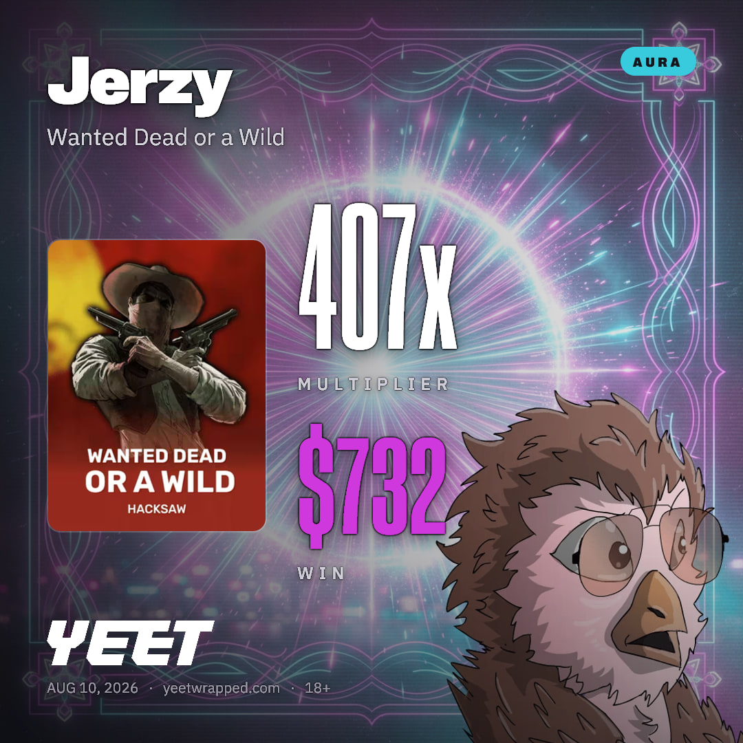 Jerzy hit 406.6x on Wanted Dead or a Wild