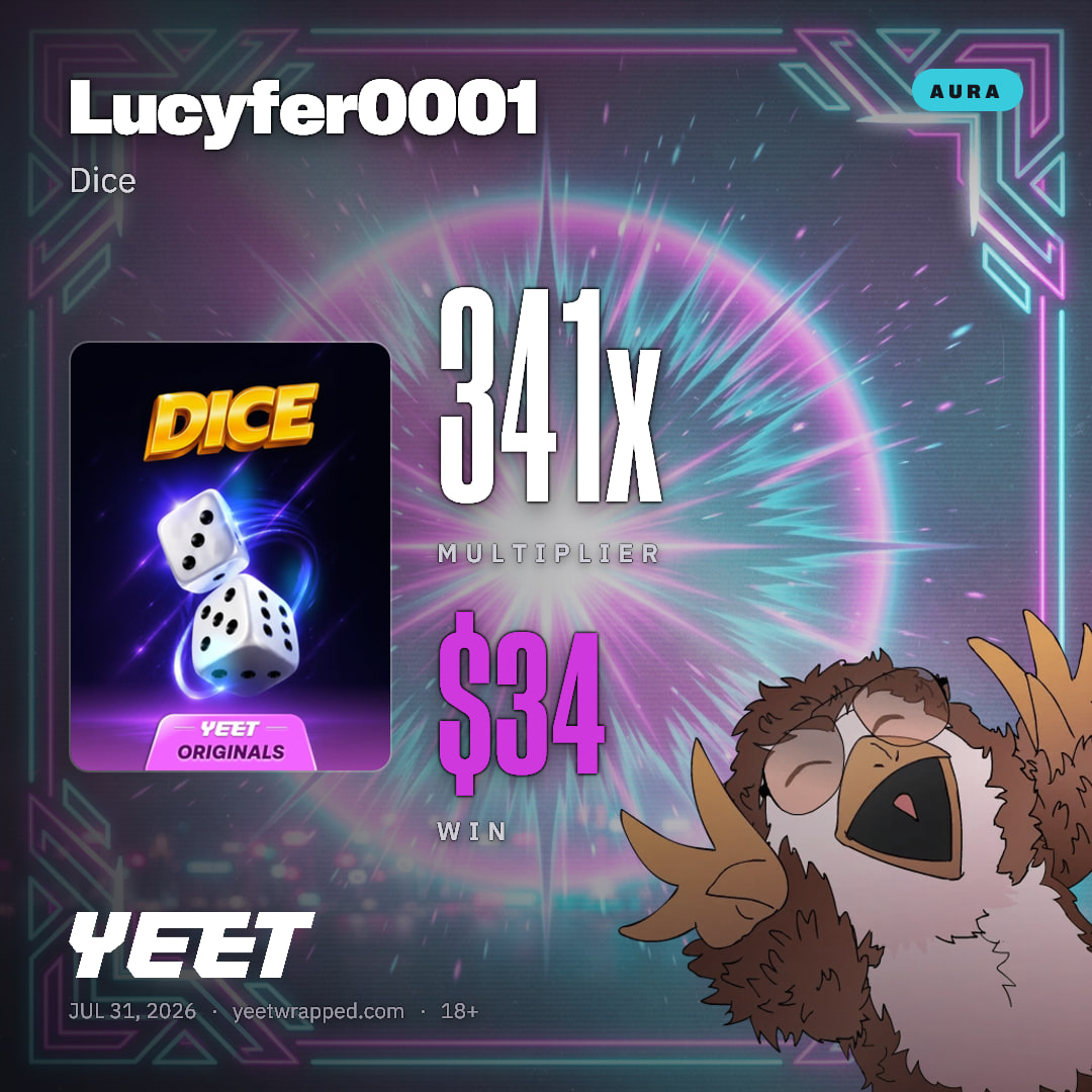 Lucyfer0001 hit 341.4x on Dice