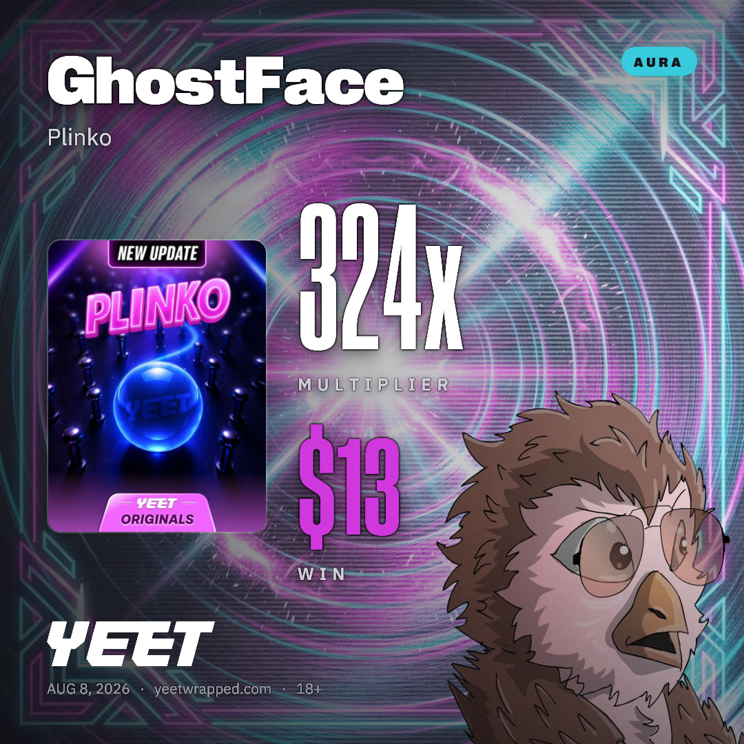 GhostFace hit 324x on Plinko