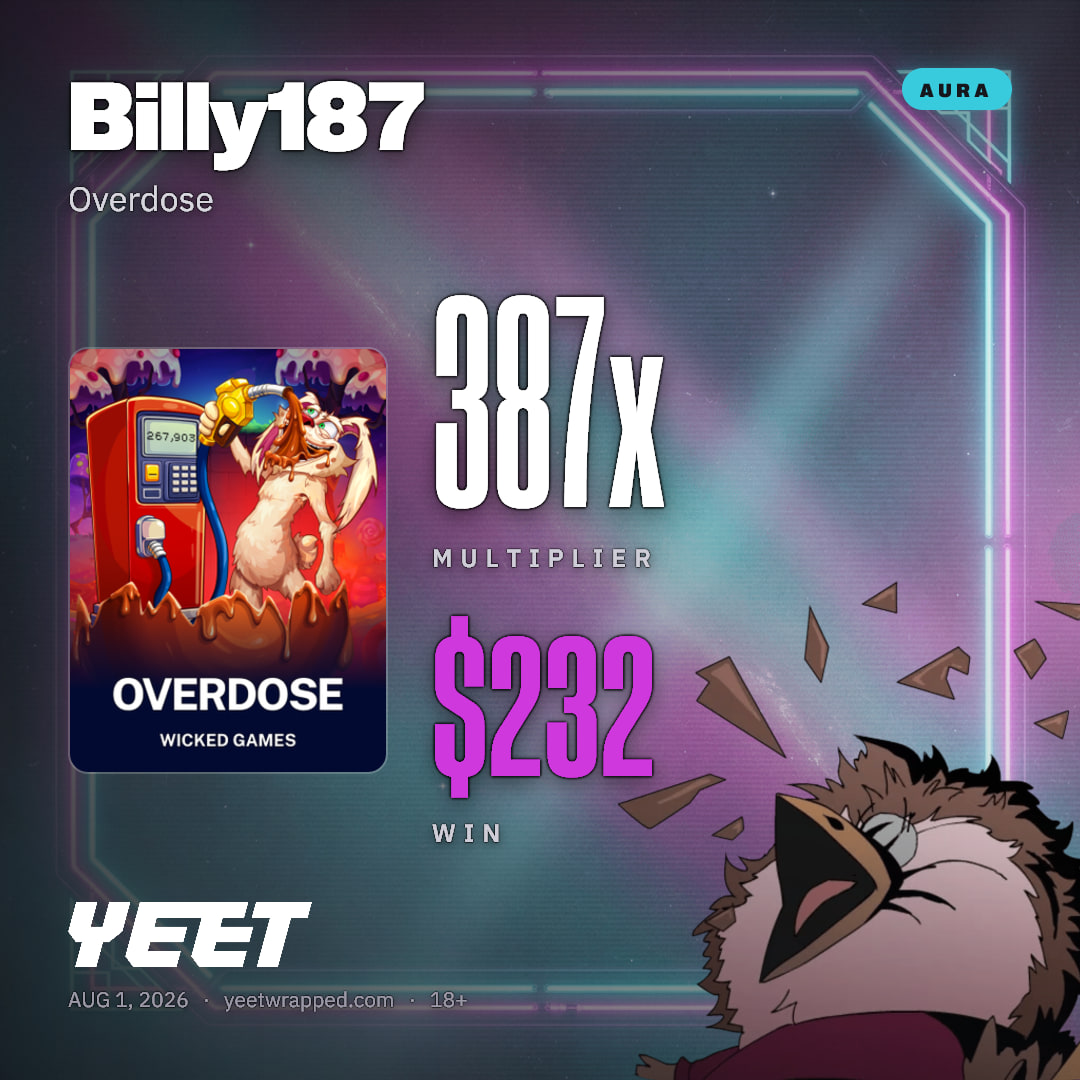 Billy187 hit 386.8x on Overdose