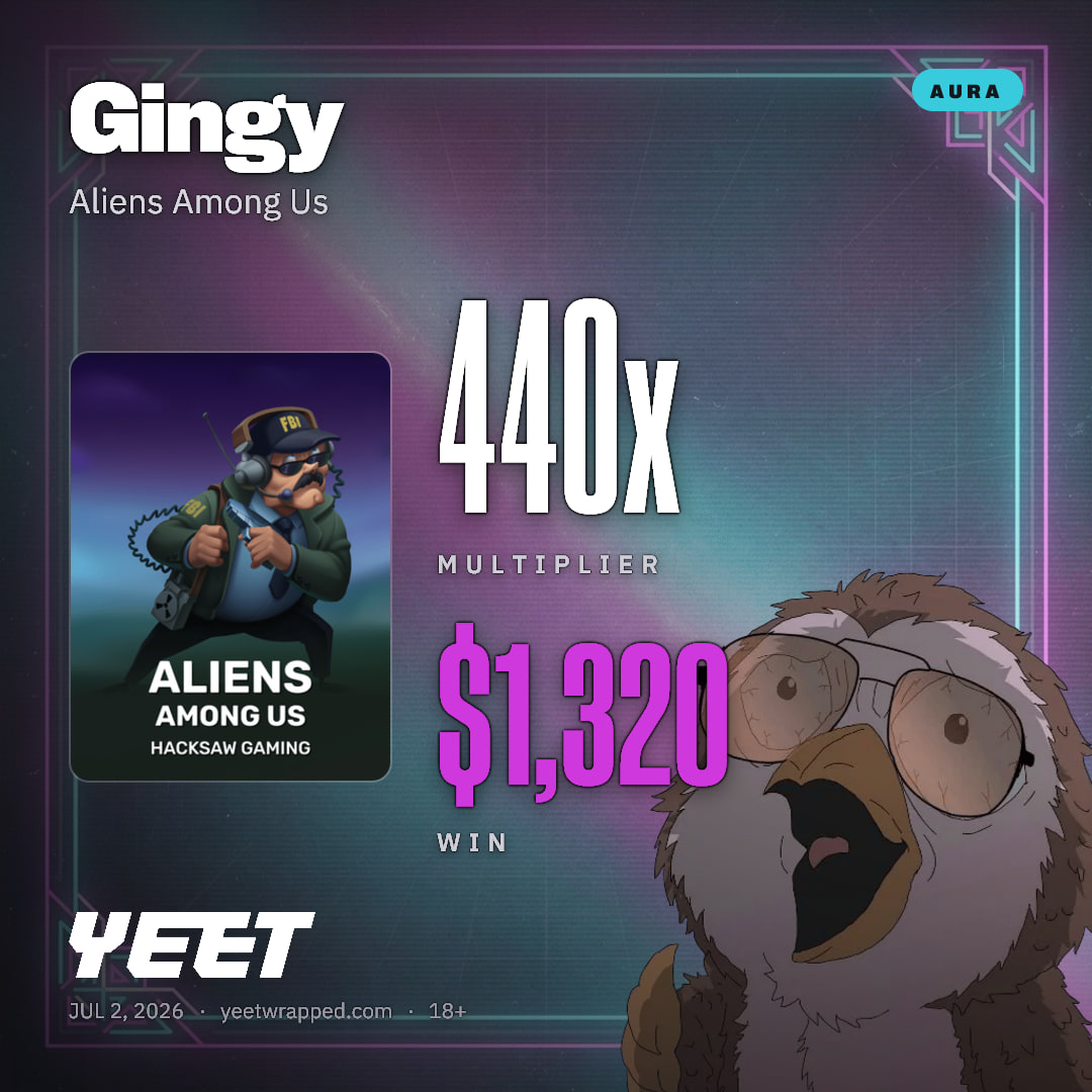 Gingy hit 439.8x on Aliens Among Us